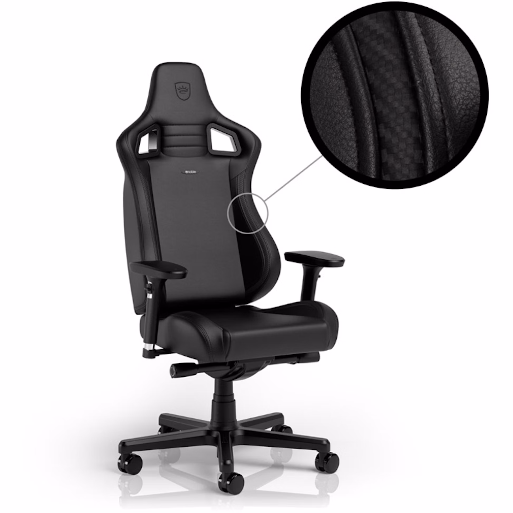Cadeira noblechairs EPIC Compact - Preto e Carbono