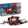 LEGO City Boxe de F1 e Equipa da Boxe com Carro da Ferrari - 60443