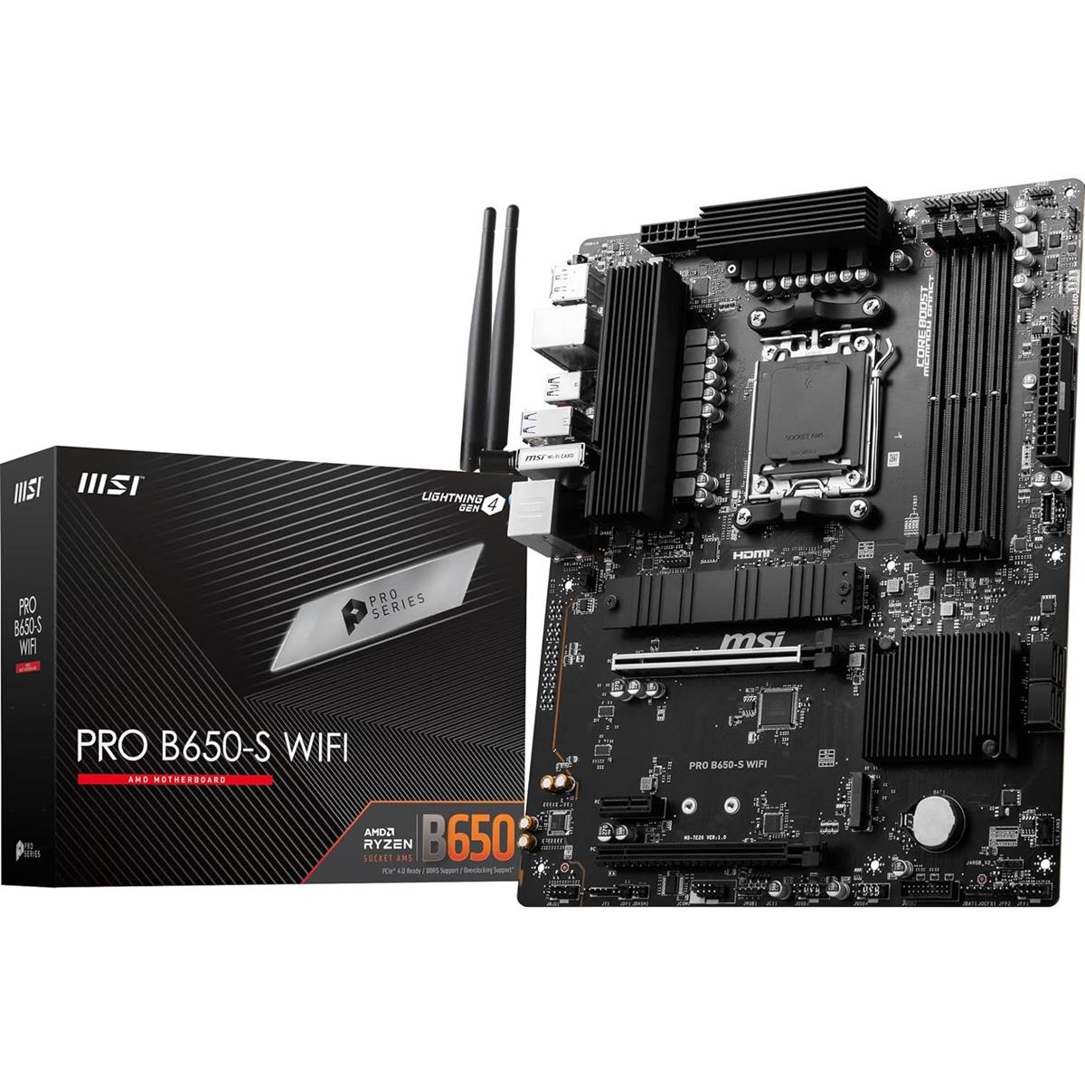 Motherboard MSI PRO B650-S WIFI ATX 4xDDR5 Socket AM5