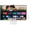 Smart Monitor Samsung M8 S32DM801UU 32" 4K Multimé dia Regulavel em altura Smart TV Webcam Branco