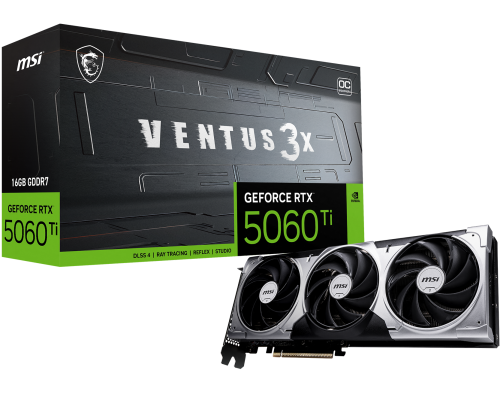 Placa Gráfica MSI Ventus RTX 5060 TI 16G 3X OC GDDR7