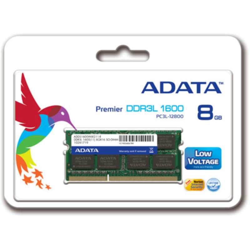 Memória Ram ADATA 8GB DDR3L SoDimm 8GB 1600MHz