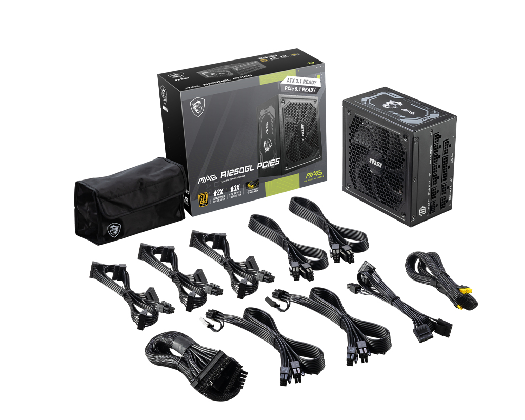 Fonte de Alimentação MSI MAG A1250GL 1250W 80+ Gold - Image 5