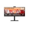 Monitor LG 34BA85QE-B 34" UltraWide CURVO IPS 3440 x 1440 WQHD @ 60 Hz 300 cd/m² 1000:1 HDR10 5 ms 2xHDMI DisplayPort USB-C Multimédia