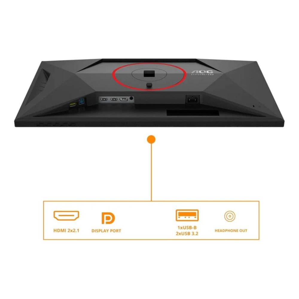 Monitor AOC U27G4R 27" FullHD Ips 160Hz 1ms Hdmi DisplayPort Hub-USB Ajuste Altura Pivot e Inclinação - Image 5