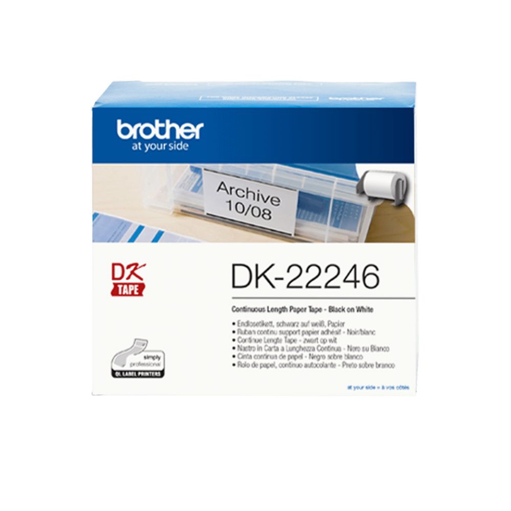Brother DK22246 – Etiquetas Compatíveis de Tamanho Personalizado – Largura 103 mm x 30,48 metros - Image 2