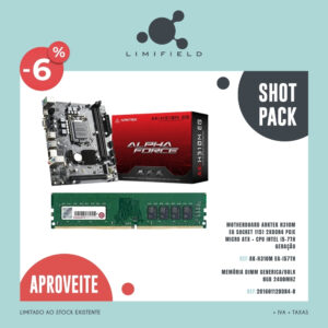 Kit Motherboard Arktek H310M com cpu Intel I5-7ª Geraçao + 8Gb DDR4