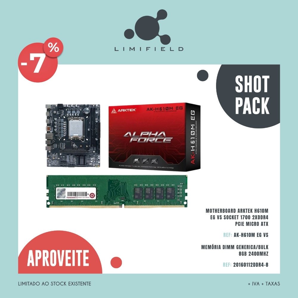 Kit Motherboard Arktek H610M-EG + 16Gb DDR4