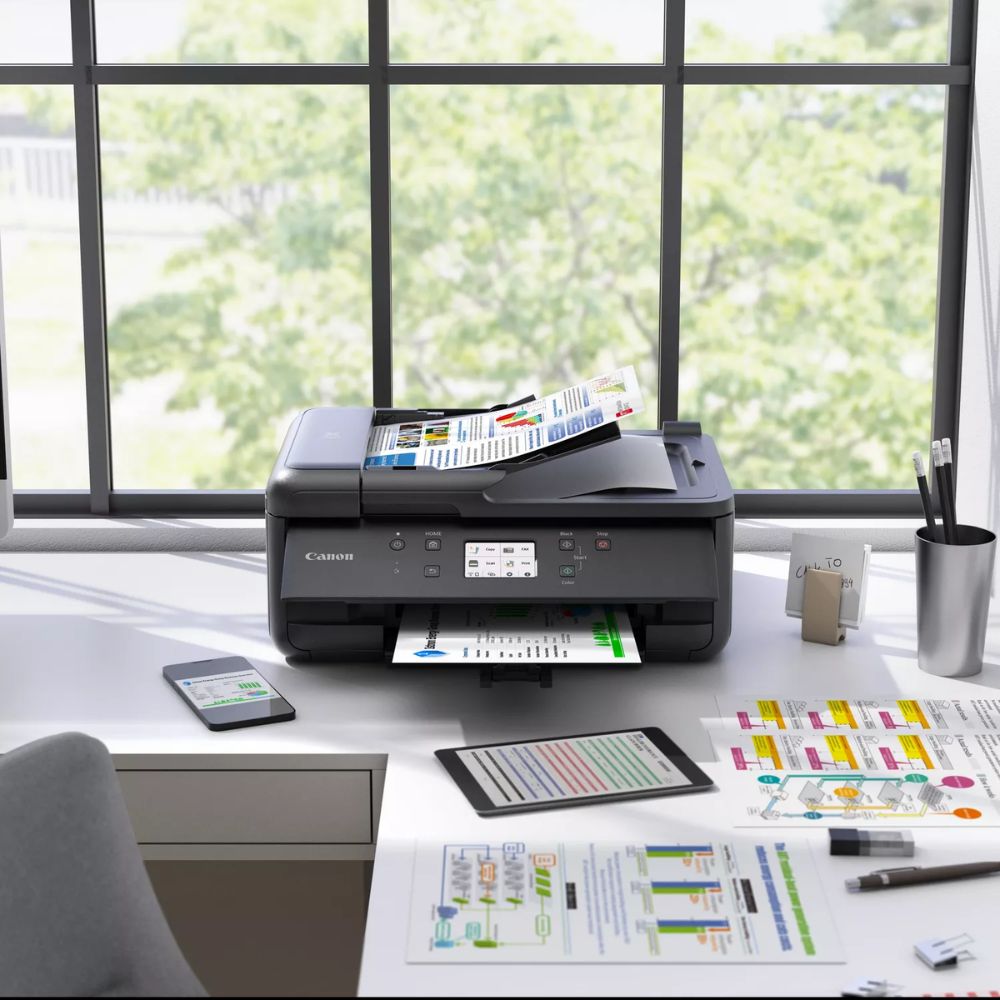 Impressora Multifunções Canon Pixma TR7650 Color Duplex WiFi Fax Jato Tinta - Image 6