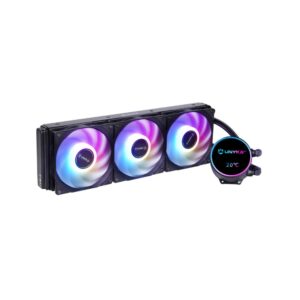 Dissipador Liquido Unykach Aquastorm NEO 360 3 Ventiladores de 120mm RGB Visualização Temperatura CPU - Tubo de 38mm