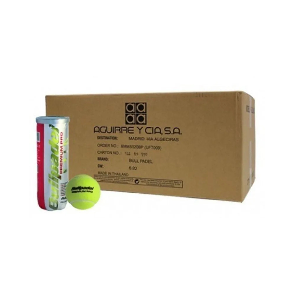 Caixa de Bolas Bullpadel Premium Pro (24 packs de 3 unidades)