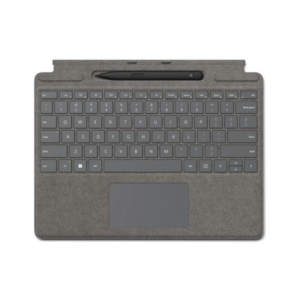Teclado Microsoft Surface Pro com trackpad bandeja de armazenamento e carregamento de Surface Slim Pen 2 QWERTY com Slim Pen 2 - para Microsoft Surface Pro 8, Pro 8 for Business, Pro 9, Pro 9 for Cor Platina