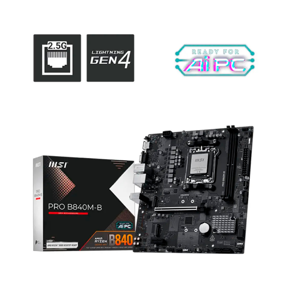 Motherboard MSI PRO B840M-B AMD B840 AM5 micro ATX