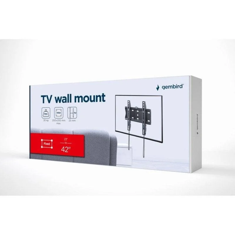 Suporte Parede TV Gembird WM-42F-01 23" a 42" máx 30 Kg - Image 3