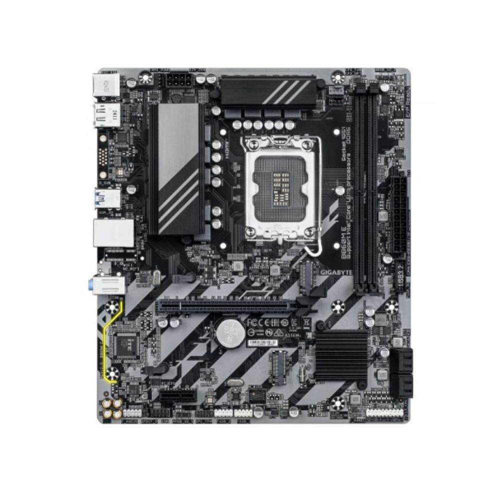 Motherboard GIGABYTE B860M E - Intel Core Ultra Series, VRM de 4+1+2 fases, até 8800MHz DDR5 (O.C), 2xPCIe 4.0 M.2, LAN 1GbE, USB 3.2 Gen 1 - Image 2