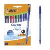 Pack de 10 Esferográficas BIC Cristal Soft Ponta Média 1.2 mm Escrita Suave Cores Sortidas