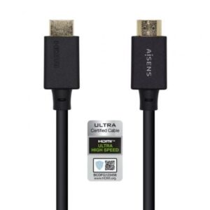 Cabo HDMI Aisens HDMI 2.1 2m 8K 60Hz 48Gbps Certificado Preto
