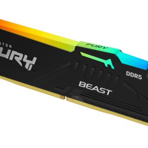 Memoria Dimm Kingston FURY Beast RGB 32GB 1x32Gb 5600MT/s DDR5 CL36 Apenas AMD AM5 e Intel 14ª e acima