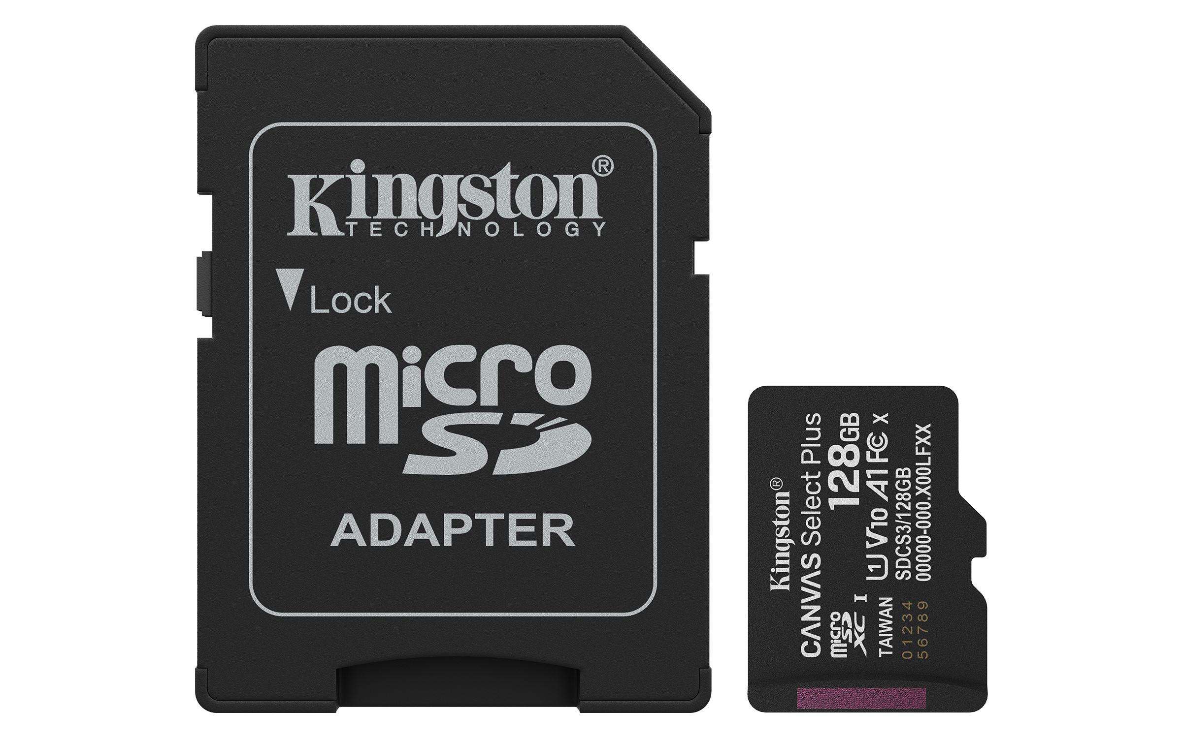 Cartão 128GB microSDXC Canvas Select Plus Gen3 150MB/s A1 Card + Adapter