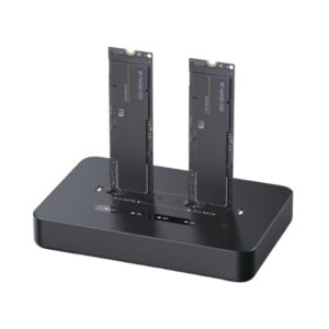 Docking Station Type-C para SSD M.2 Sata e M.2 Nvme funçao de clonagem apenas com transformador