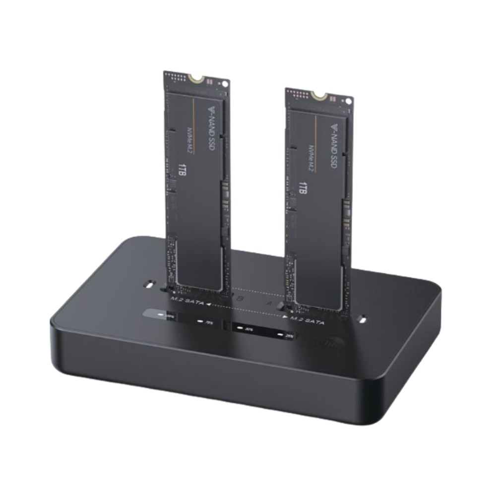 Docking Station Type-C para SSD M.2 Sata e M.2 Nvme funçao de clonagem apenas com transformador