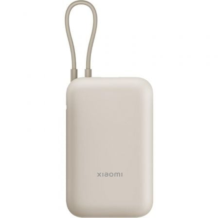 Powerbank Xiaomi 10000 mAh com Cabo USB-C Integrado 22.5 W Bege