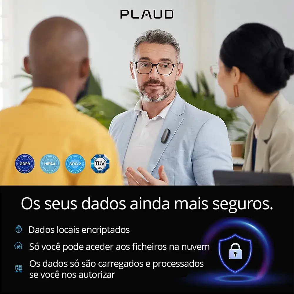Gravador de Voz com IA Plaud NotePin | Transcrição e Resumo de 112 Idiomas | 64GB | Cinzento - Image 2