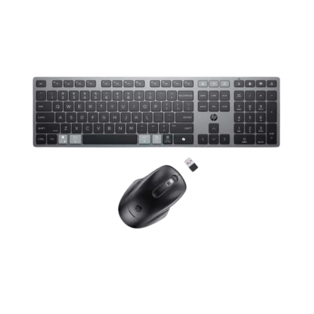 Conjunto Teclado e Rato HP 725 multidispositivo recarregáveis sem fios HP 725