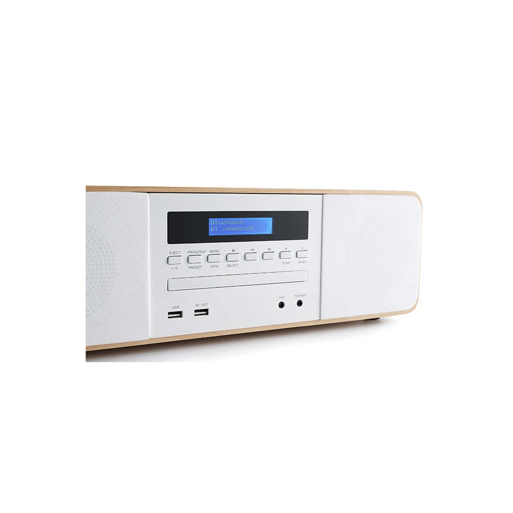 Micro Aparelhagem Thomson MIC201IBT CD/Radio/USB Bluetooth 50W Color Madeira e Branco - Image 4