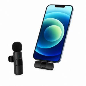 Microfone Sem Fios Hitozon K60 Receptor 3 em 1 para Smartphone e Câmara Preto 1 Receptor 1 Microfone