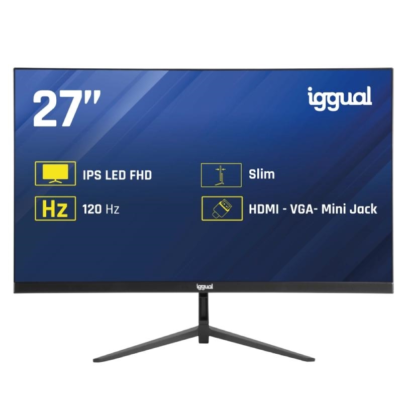Monitor iggual 27" IPS 1ms FHD 120Hz VGA HDMI Slim