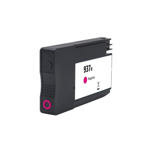 Tinteiro Compativel HP 937e XL Magenta Cartucho de Tinta Pigmentada Substitui 4S6W7NE/4S6W3NE (Chip reforçado contra actualizaçoes)