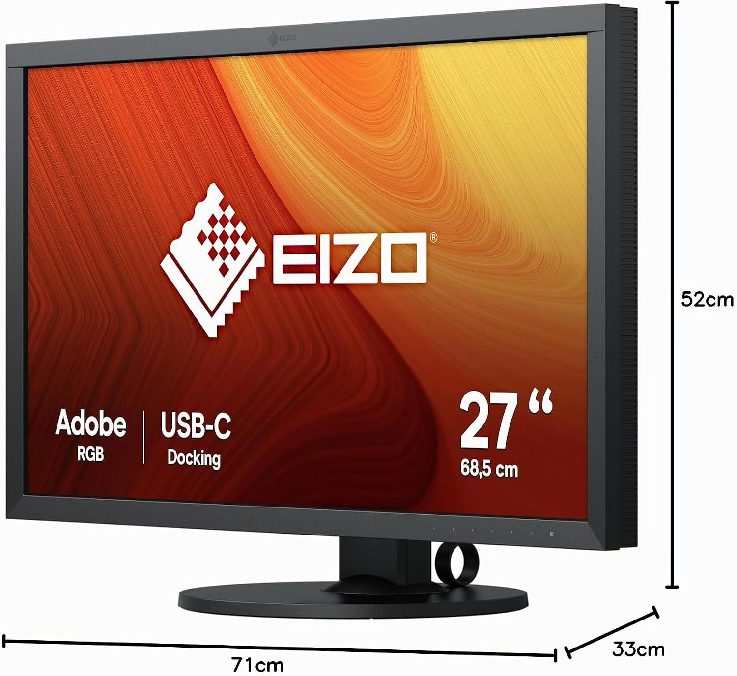 Monitor profissional EIZO CS2731 IPS de 27" 2560 x 1440 1000:1, USB Type-C, DisplayPort, HDMI, DVI-D, 16 ms - Image 2
