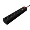 Tomada de Corrente Gembird SPG5-U2-5-02 com 2x USB 5 Tomadas Cabo de 1.5Mt